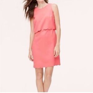 LOFT Sleeveless Dress | coral pink